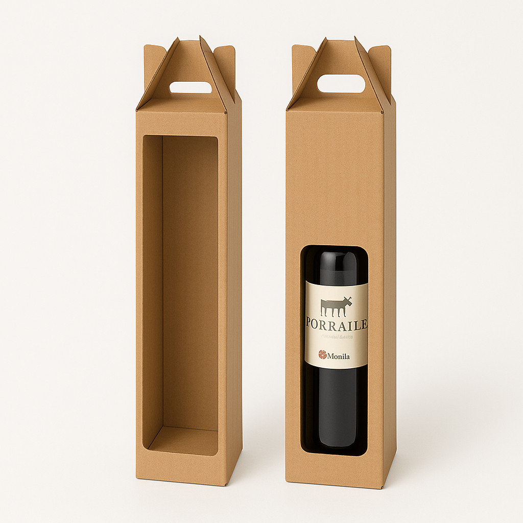 Caja para vino con divisores