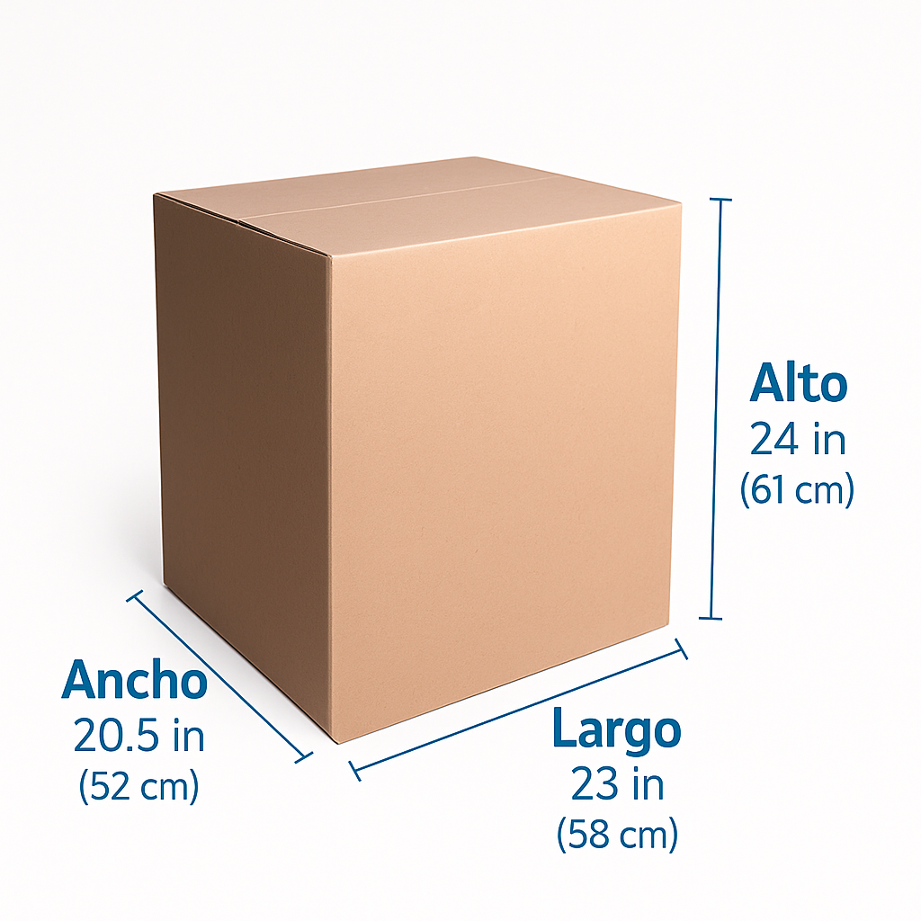 Caja de cartón con medidas personalizadas